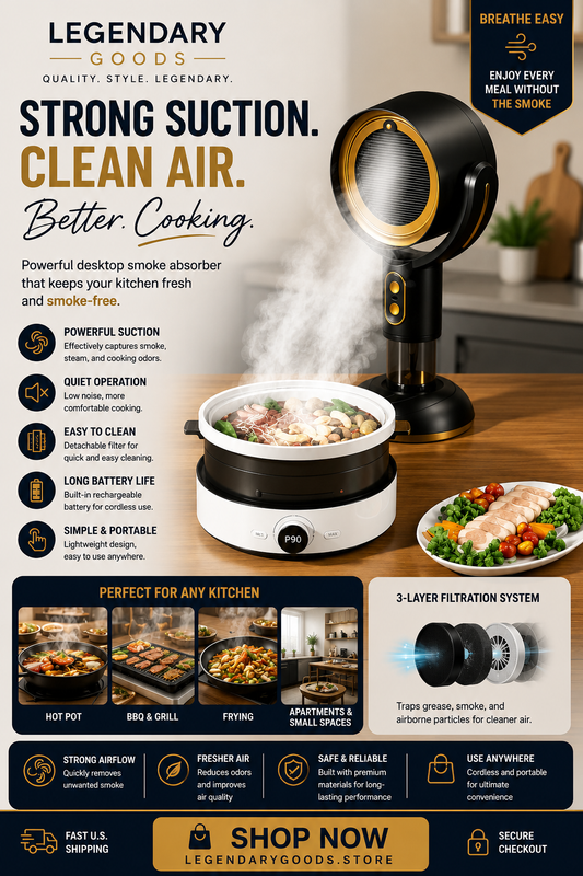 Legendary SmokeAway™ — Portable Countertop Smoke & Odor Remover