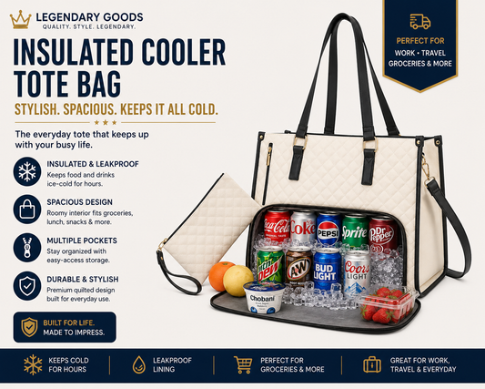 Legendary Luxe™ Insulated Laptop & Lunch Tote Bag